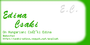 edina csaki business card